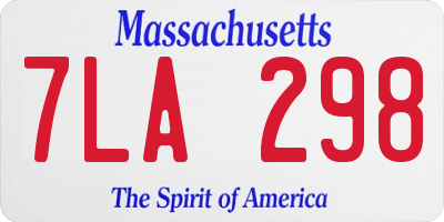 MA license plate 7LA298