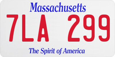 MA license plate 7LA299