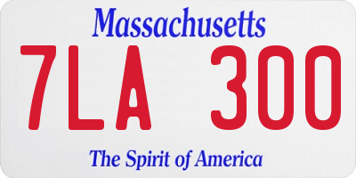 MA license plate 7LA300