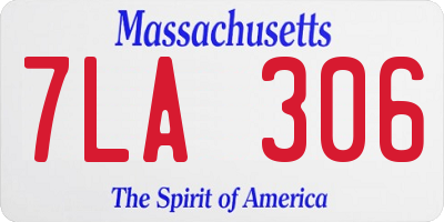 MA license plate 7LA306
