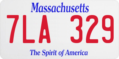 MA license plate 7LA329