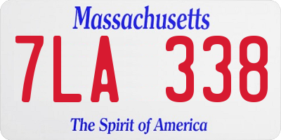 MA license plate 7LA338