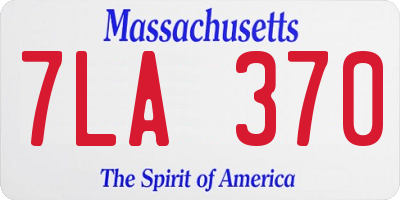 MA license plate 7LA370