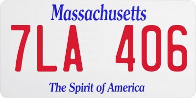MA license plate 7LA406
