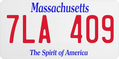 MA license plate 7LA409
