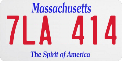 MA license plate 7LA414