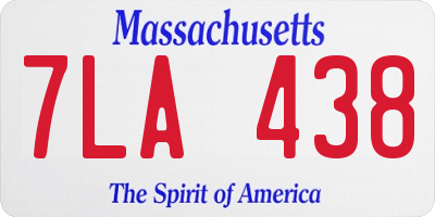 MA license plate 7LA438