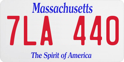 MA license plate 7LA440