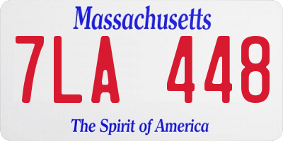 MA license plate 7LA448