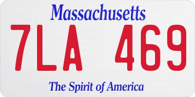 MA license plate 7LA469