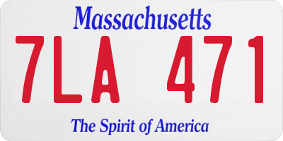 MA license plate 7LA471