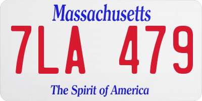 MA license plate 7LA479