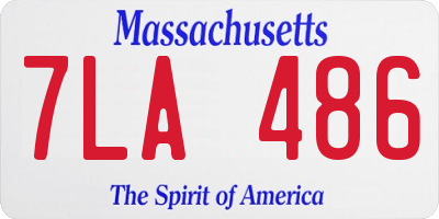 MA license plate 7LA486