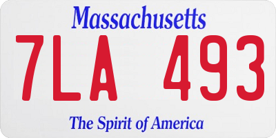 MA license plate 7LA493