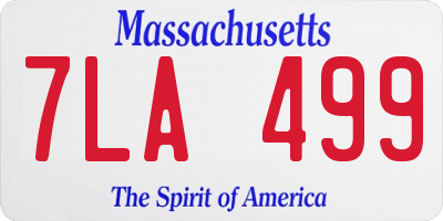 MA license plate 7LA499