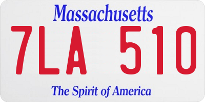 MA license plate 7LA510