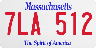 MA license plate 7LA512