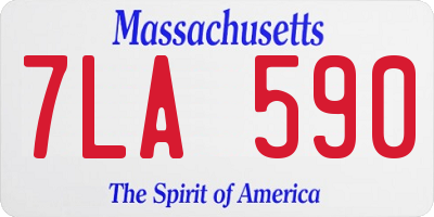 MA license plate 7LA590