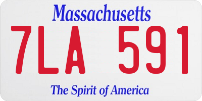 MA license plate 7LA591