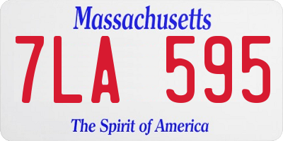 MA license plate 7LA595