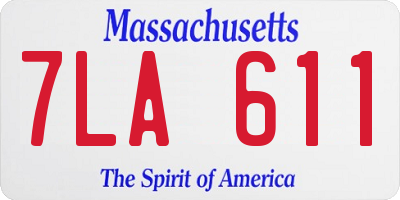 MA license plate 7LA611