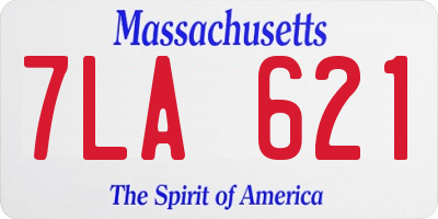 MA license plate 7LA621