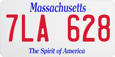 MA license plate 7LA628