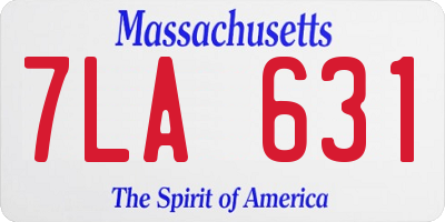 MA license plate 7LA631