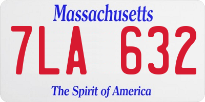 MA license plate 7LA632