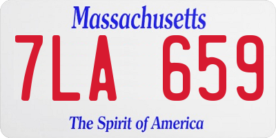 MA license plate 7LA659