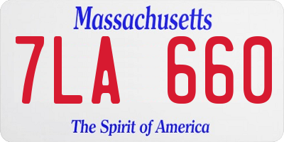 MA license plate 7LA660