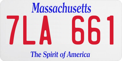 MA license plate 7LA661