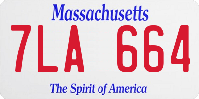 MA license plate 7LA664