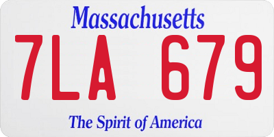 MA license plate 7LA679