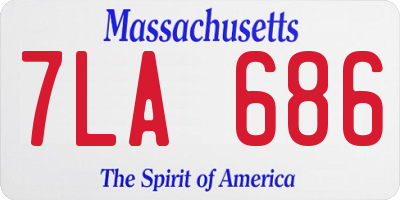 MA license plate 7LA686