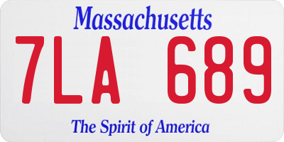 MA license plate 7LA689