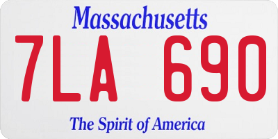 MA license plate 7LA690