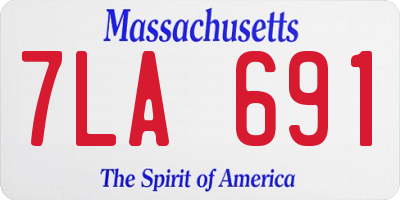 MA license plate 7LA691