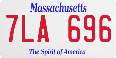 MA license plate 7LA696