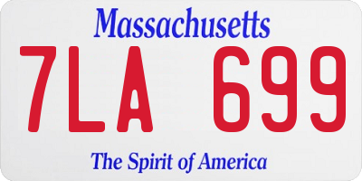 MA license plate 7LA699
