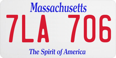 MA license plate 7LA706
