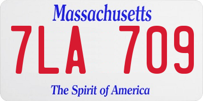 MA license plate 7LA709