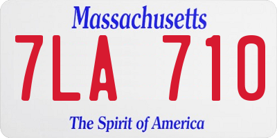 MA license plate 7LA710