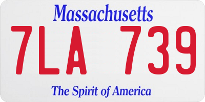 MA license plate 7LA739