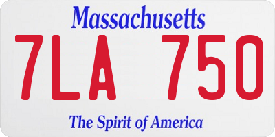 MA license plate 7LA750