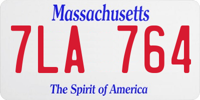 MA license plate 7LA764