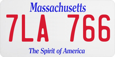 MA license plate 7LA766