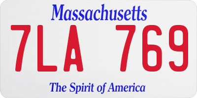 MA license plate 7LA769