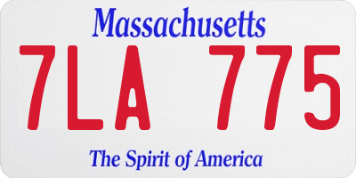 MA license plate 7LA775