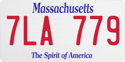 MA license plate 7LA779